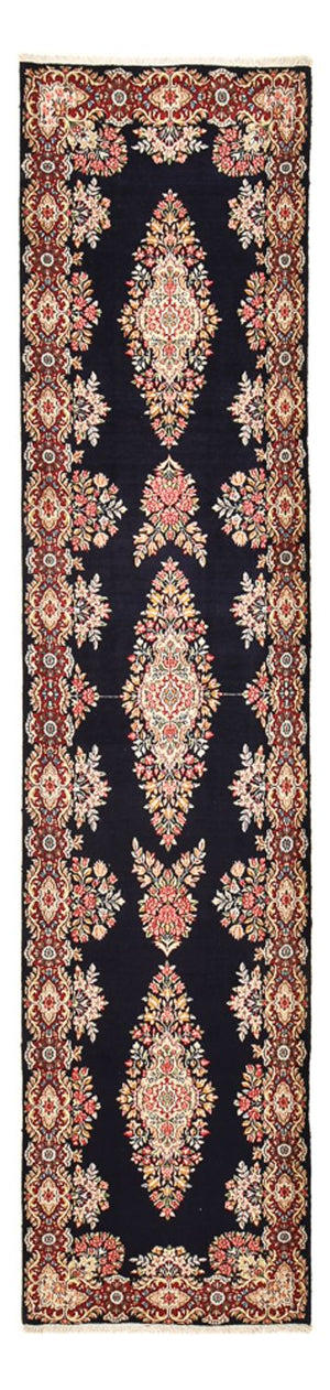 Alfombra de pasillo Alfombra persa - Real - 397 x 93 cm - azul oscuro