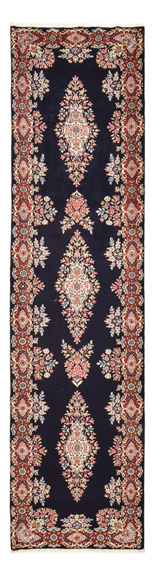 Alfombra de pasillo Alfombra persa - Real - 373 x 95 cm - azul oscuro