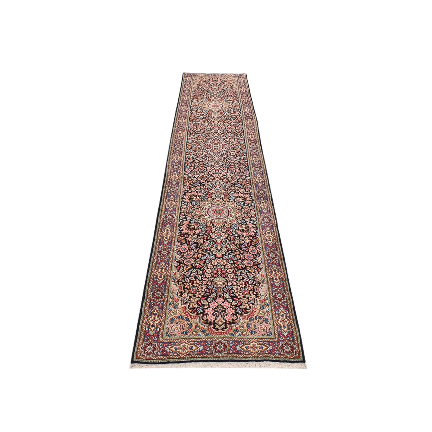 Alfombra de pasillo Alfombra persa - Real - 402 x 79 cm - marrón