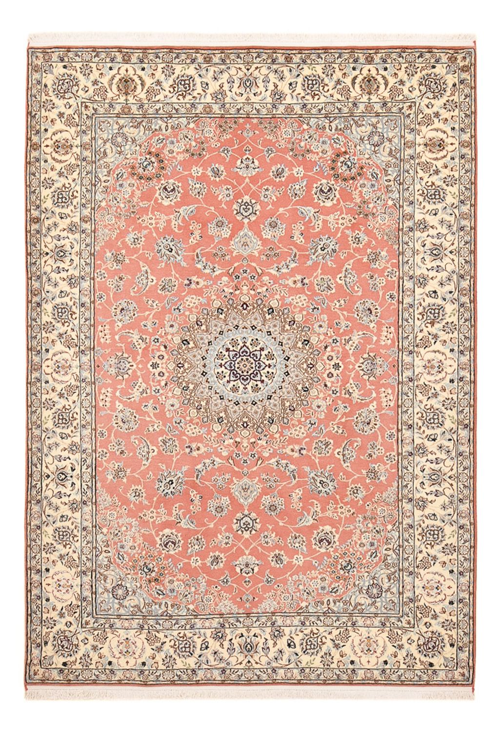 Alfombra Persa - Nain - Real - 293 x 202 cm - rojo claro