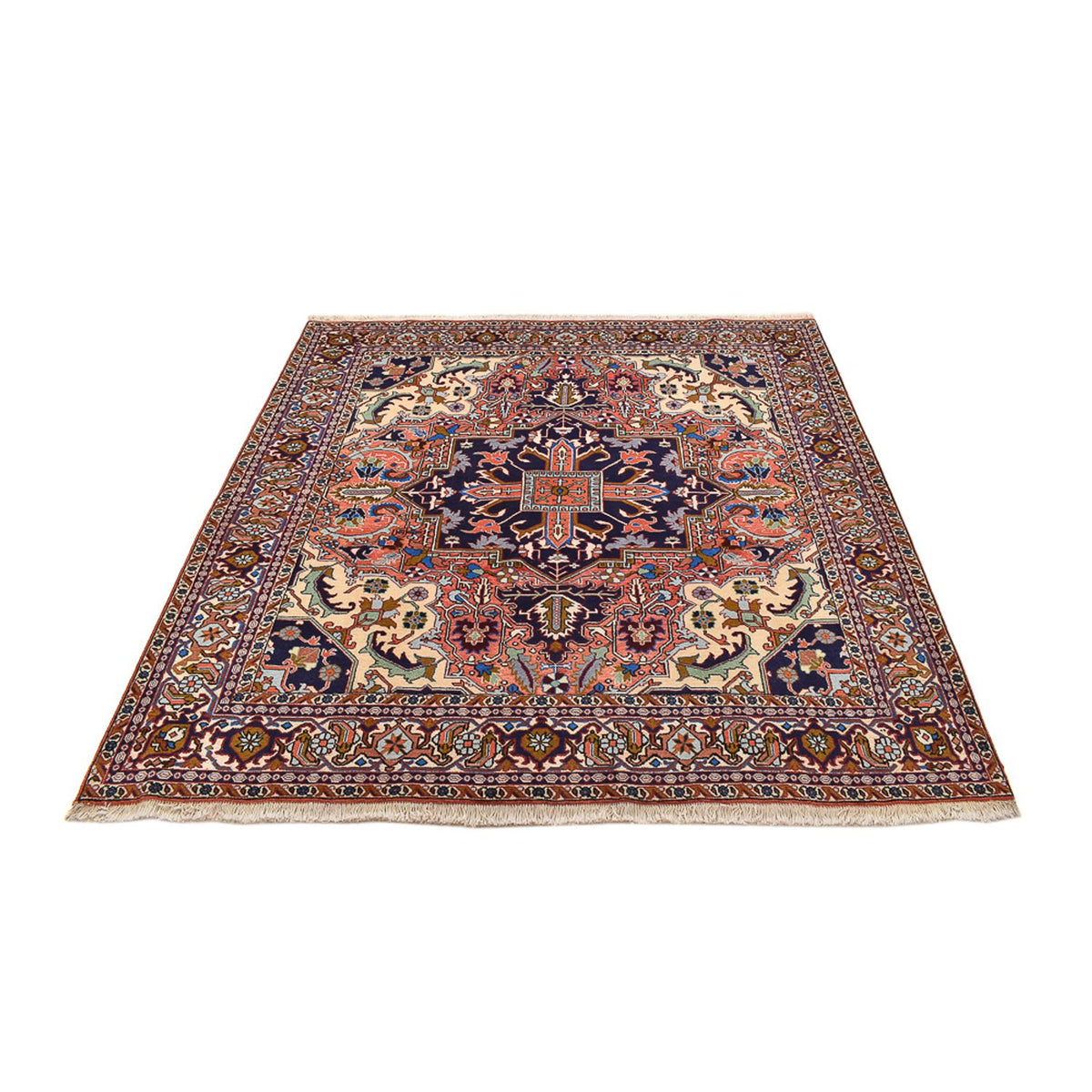 Alfombra persa - Nómada cuadrado  - 200 x 194 cm - rojo claro