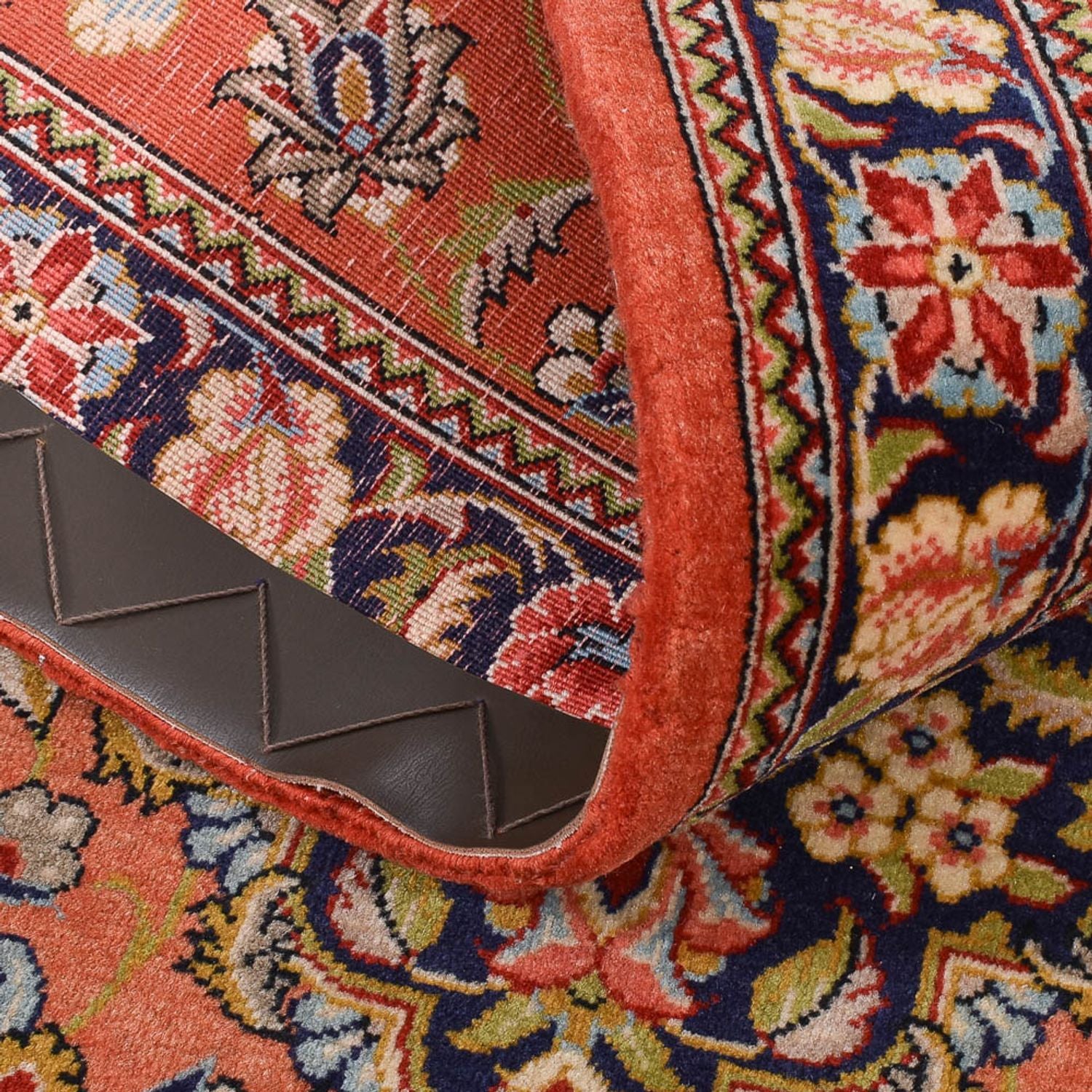 Alfombra de pasillo Alfombra persa - Ghom - 195 x 71 cm - naranja