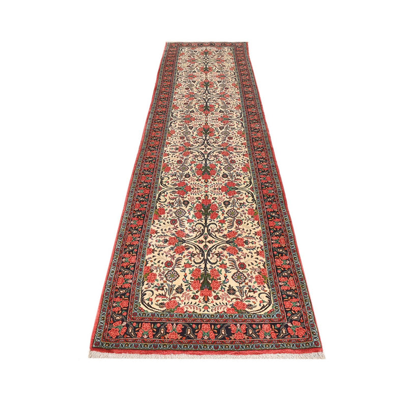 Alfombra de pasillo Alfombra persa - Bidjar - 405 x 95 cm - beige oscuro