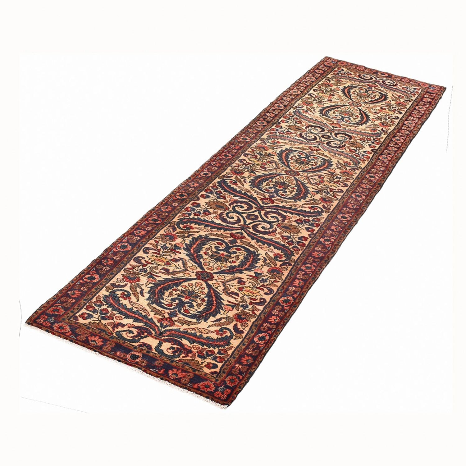 Alfombra de pasillo Alfombra persa - Nómada - 345 x 77 cm - beige oscuro