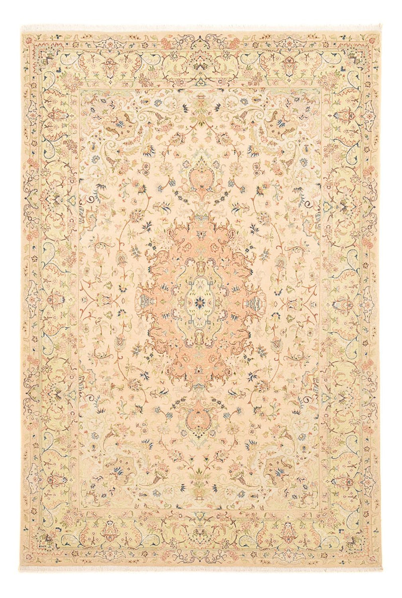 Alfombra Persa - Tabriz - Real - 303 x 201 cm - beige claro