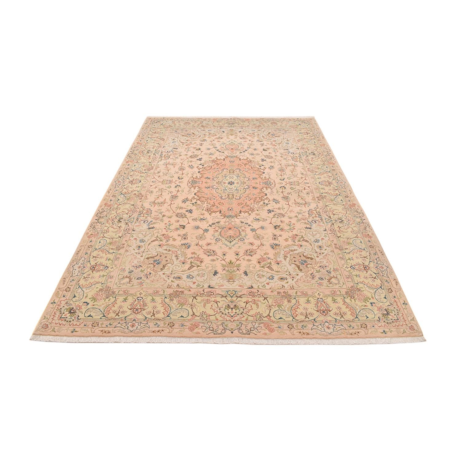 Alfombra Persa - Tabriz - Real - 303 x 201 cm - beige claro