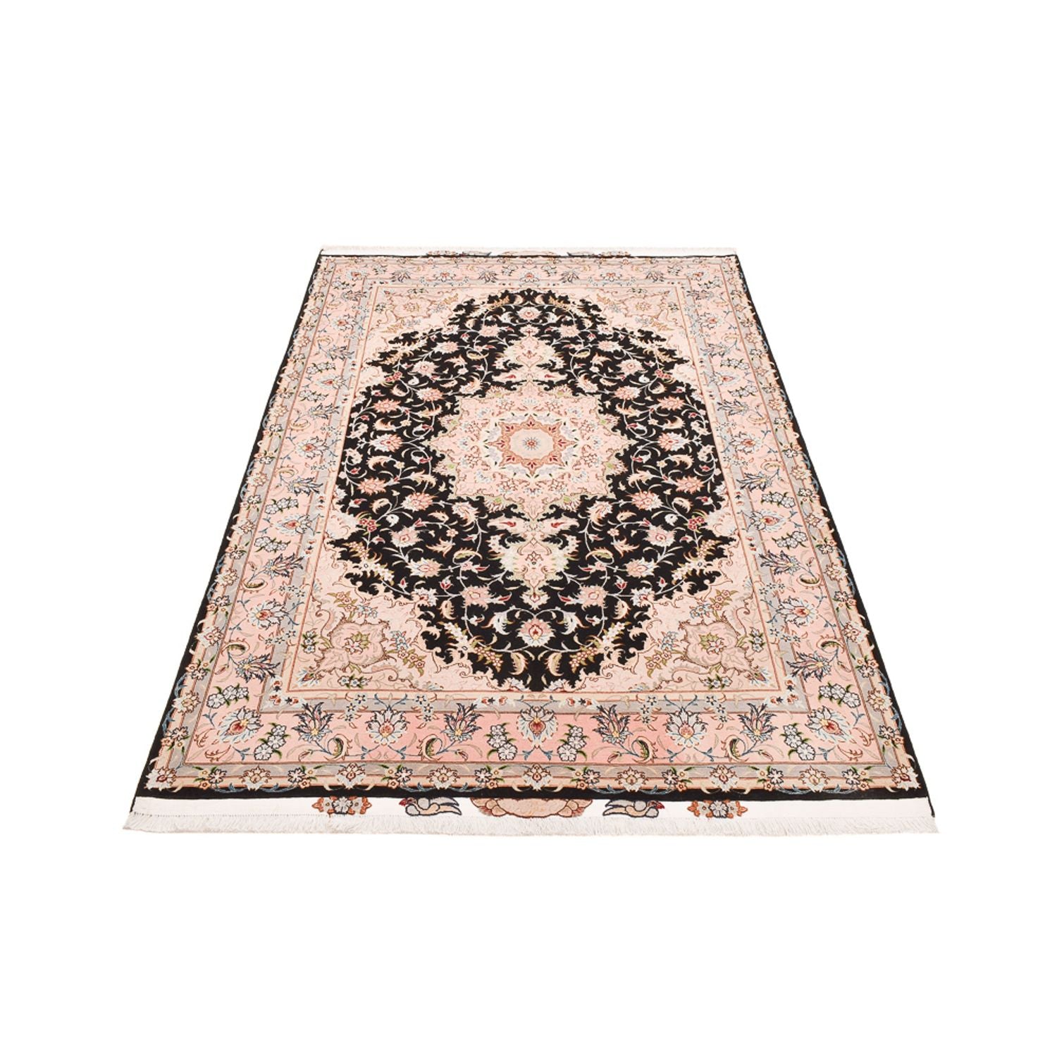 Alfombra Persa - Tabriz - Real - 255 x 158 cm - azul oscuro