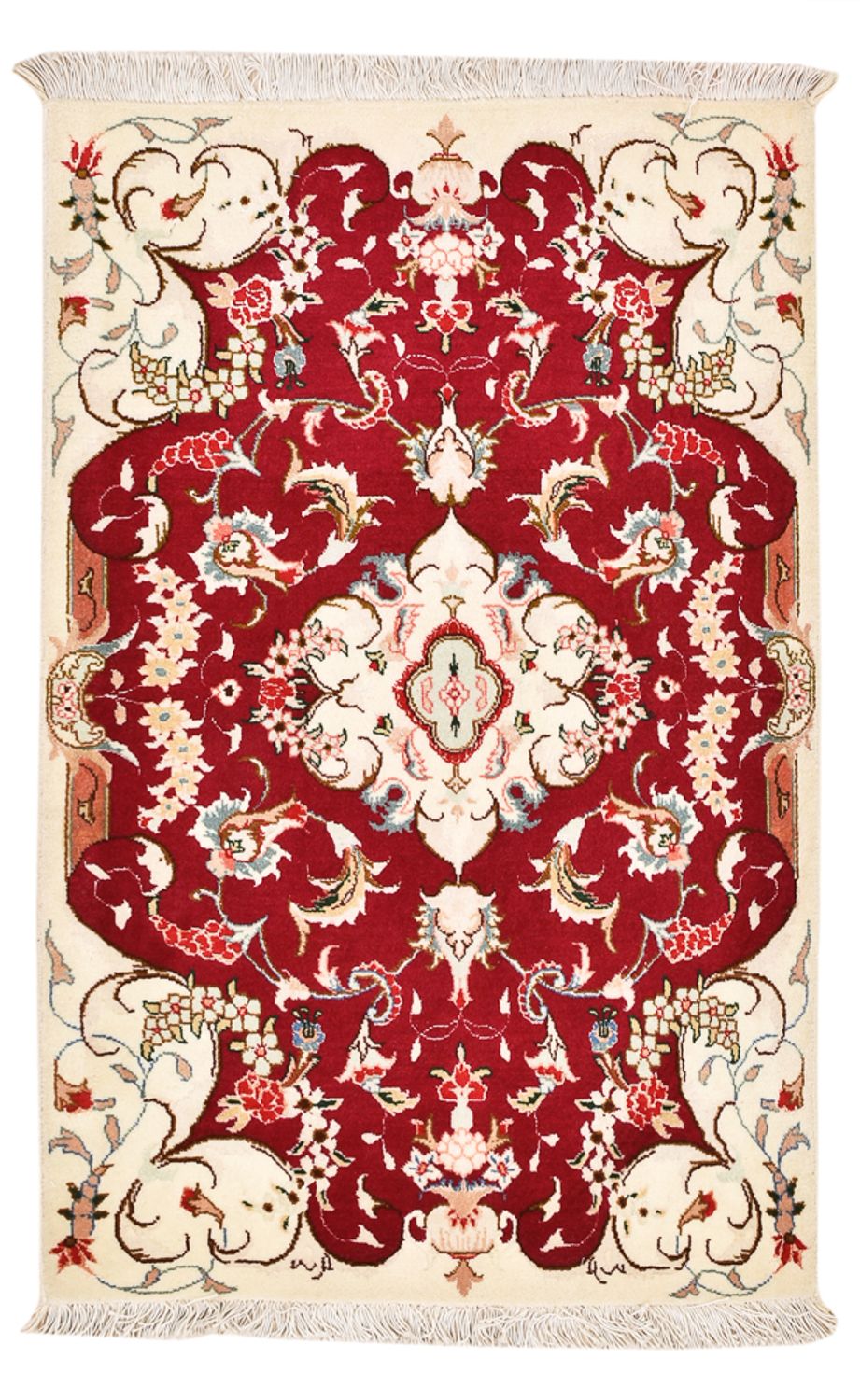 Alfombra Persa - Tabriz - Real - 90 x 60 cm - rojo