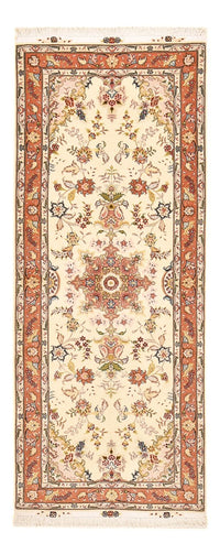Alfombra de pasillo Alfombra Persa - Tabriz - Real - 195 x 80 cm - beige