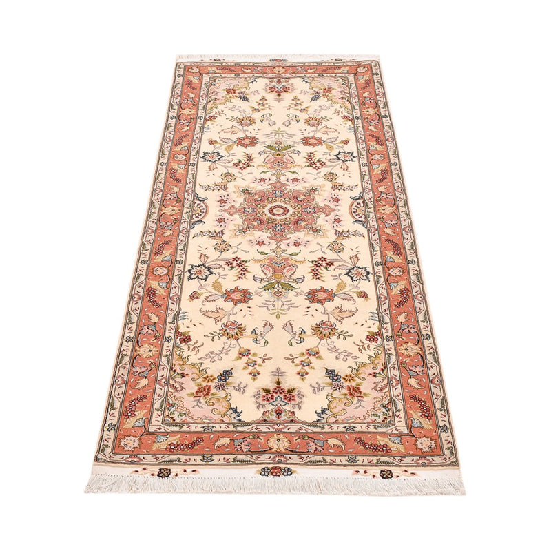 Alfombra de pasillo Alfombra Persa - Tabriz - Real - 195 x 80 cm - beige
