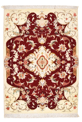 Alfombra Persa - Tabriz - Real - 90 x 60 cm - rojo