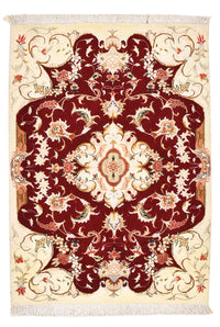 Alfombra Persa - Tabriz - Real - 90 x 60 cm - rojo