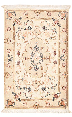 Alfombra Persa - Tabriz - Real - 90 x 60 cm - beige claro