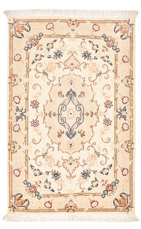 Alfombra Persa - Tabriz - Real - 90 x 60 cm - beige claro