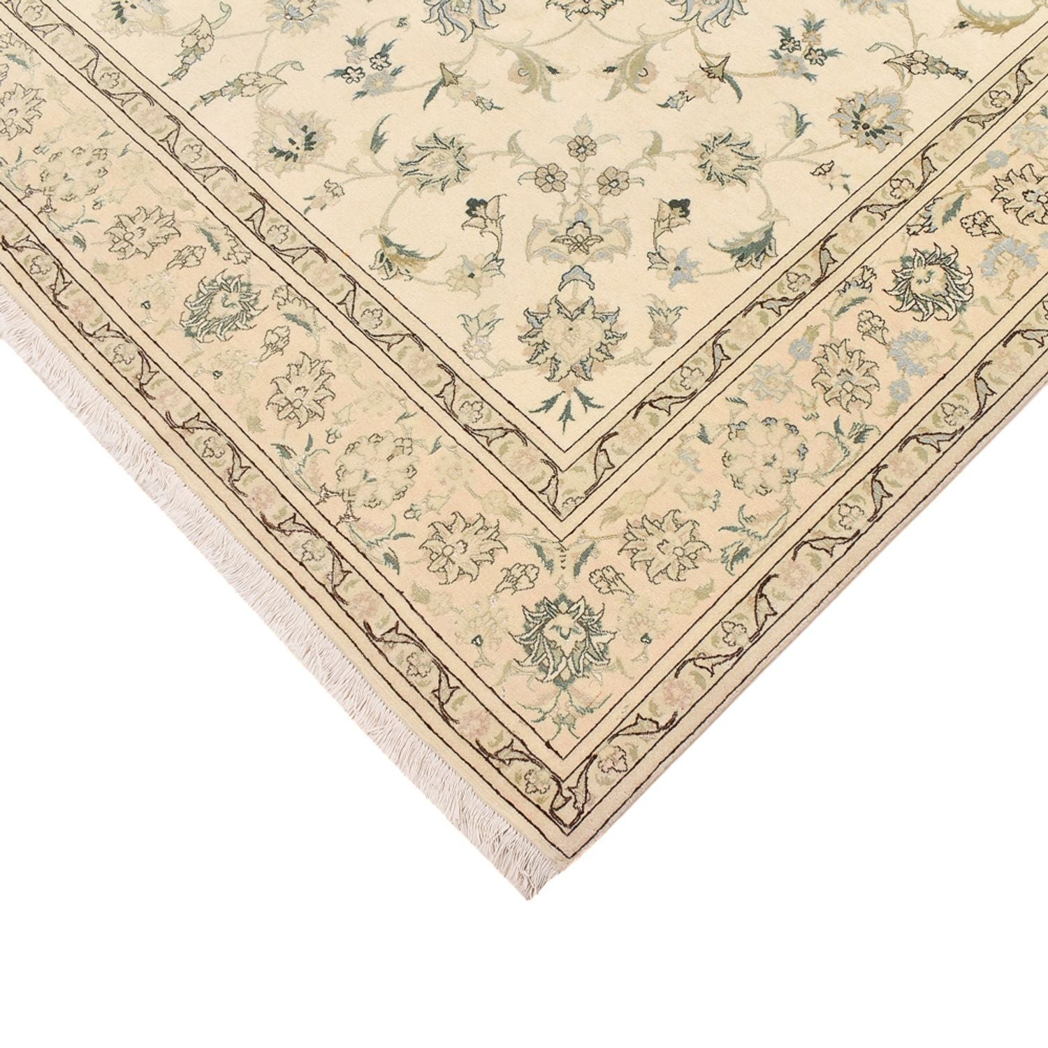 Alfombra Persa - Tabriz - Real - 266 x 200 cm - verde claro