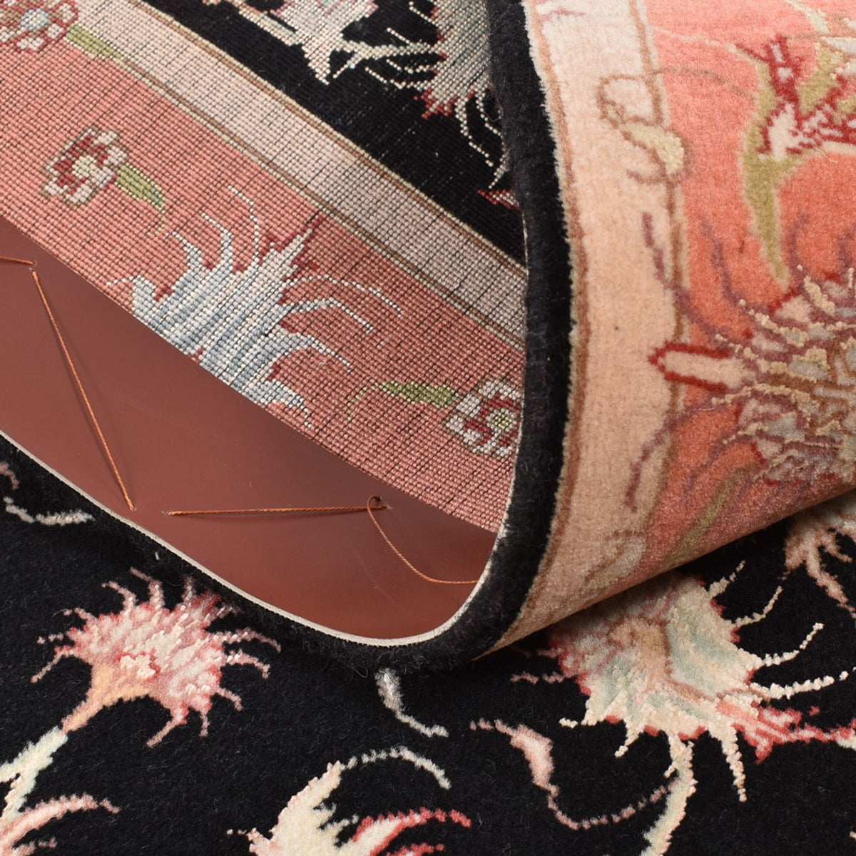 Alfombra Persa - Tabriz - Real - 116 x 75 cm - azul oscuro