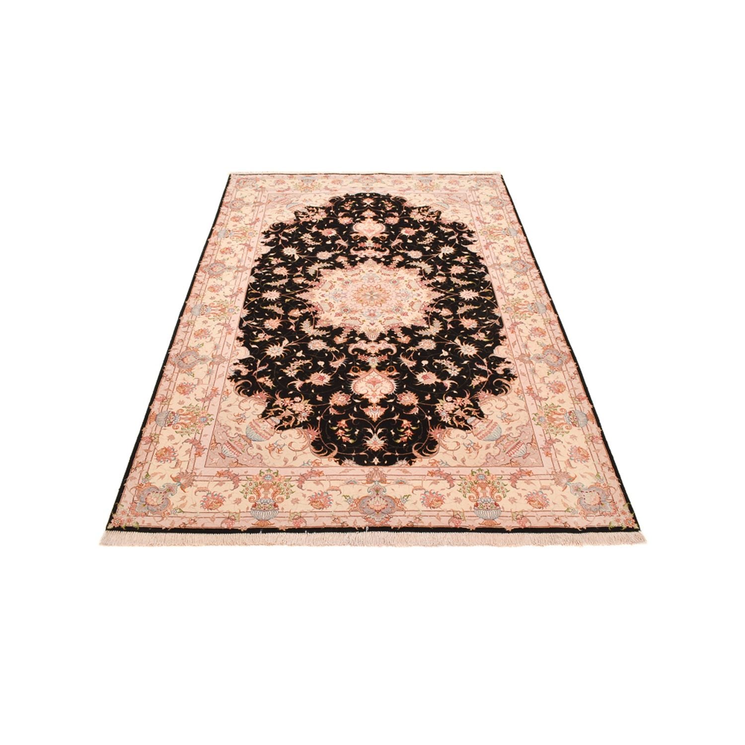 Alfombra Persa - Tabriz - Real - 251 x 165 cm - azul oscuro