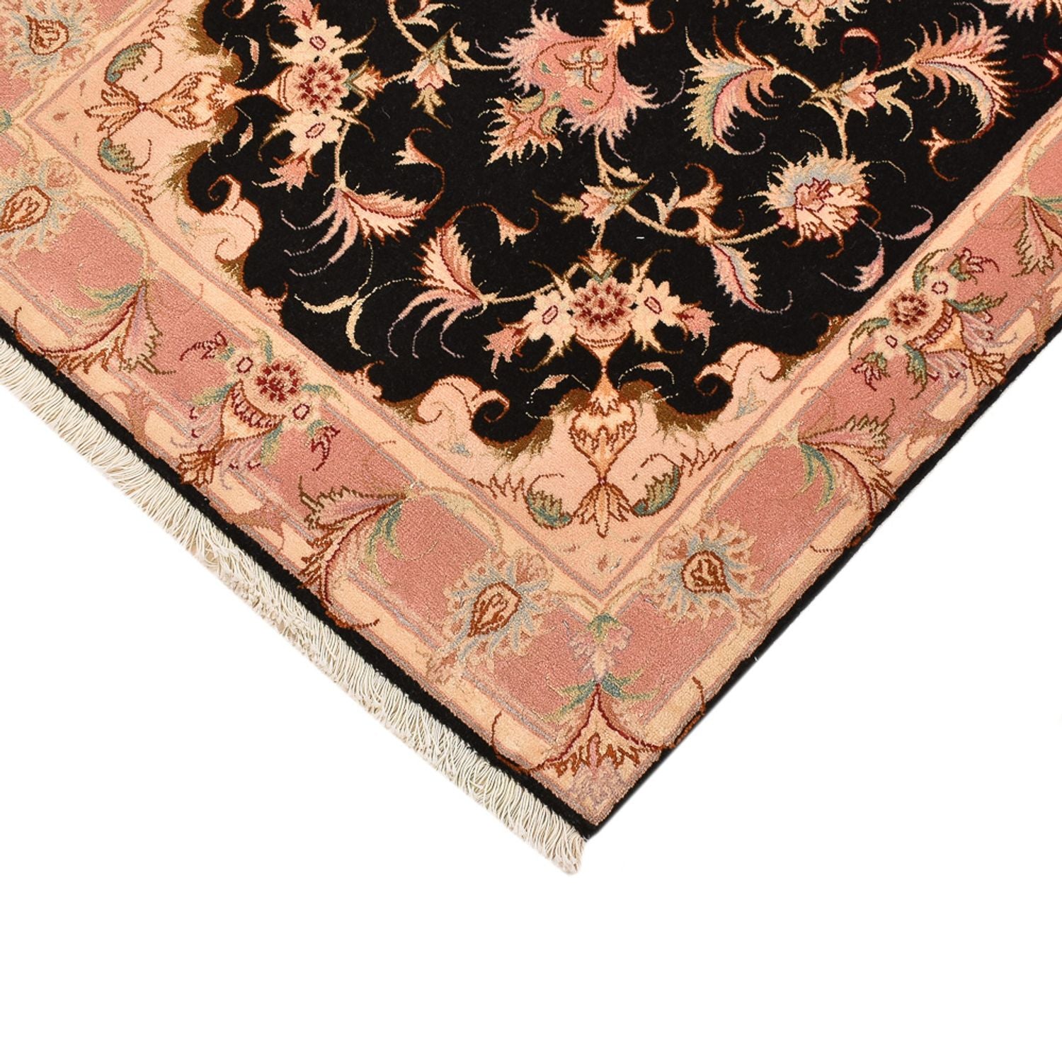 Alfombra Persa - Tabriz - Real - 123 x 74 cm - azul oscuro