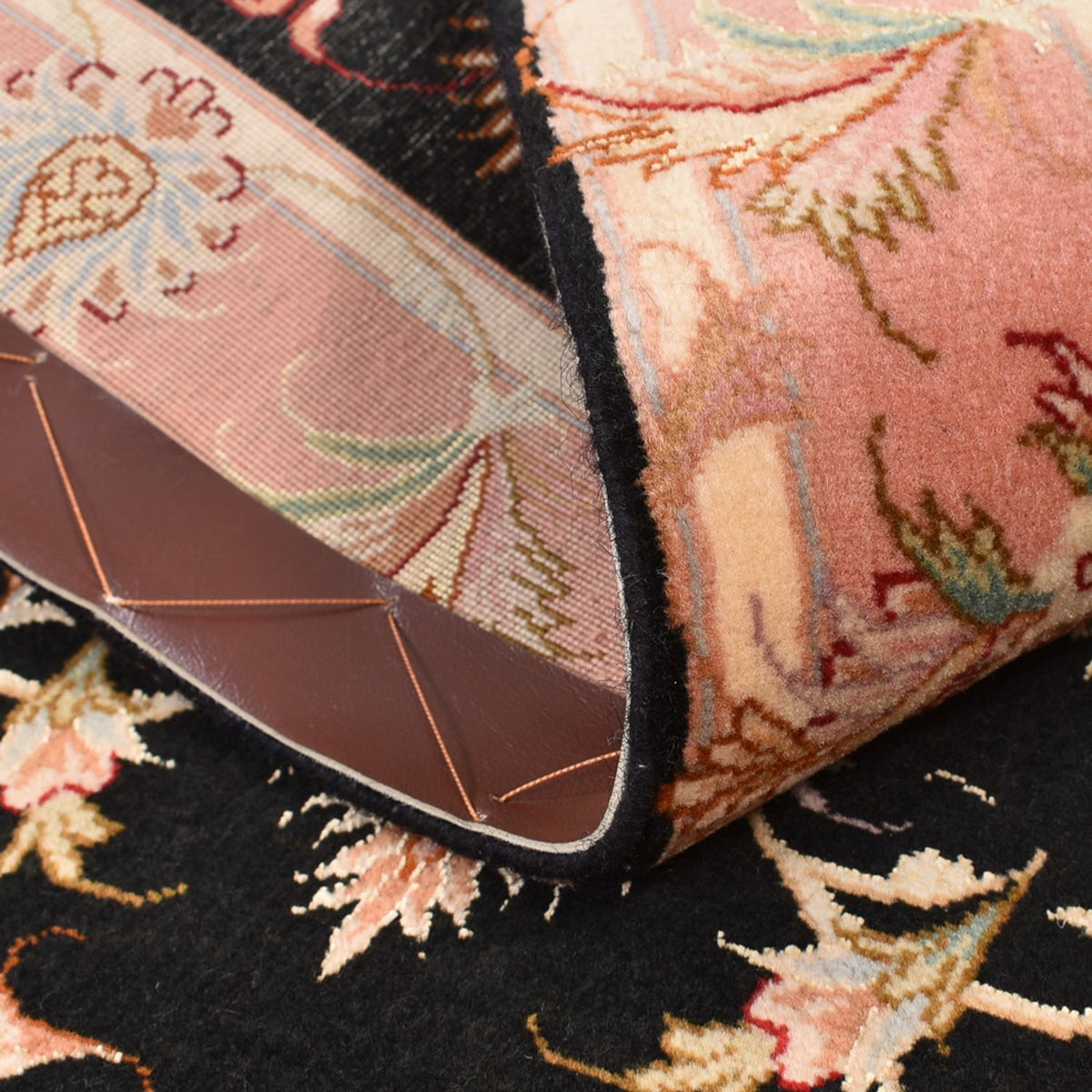 Alfombra Persa - Tabriz - Real - 123 x 74 cm - azul oscuro