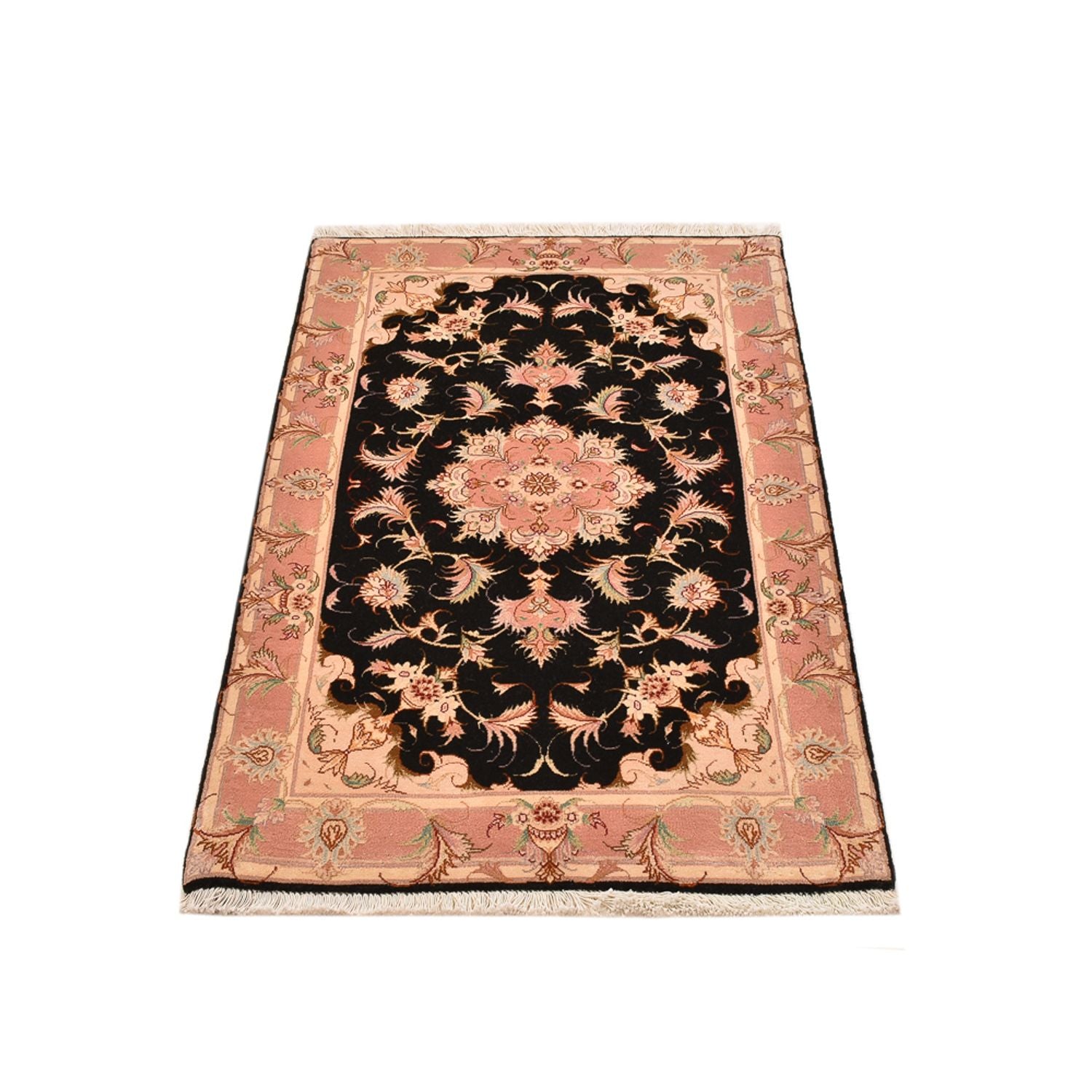 Alfombra Persa - Tabriz - Real - 123 x 74 cm - azul oscuro