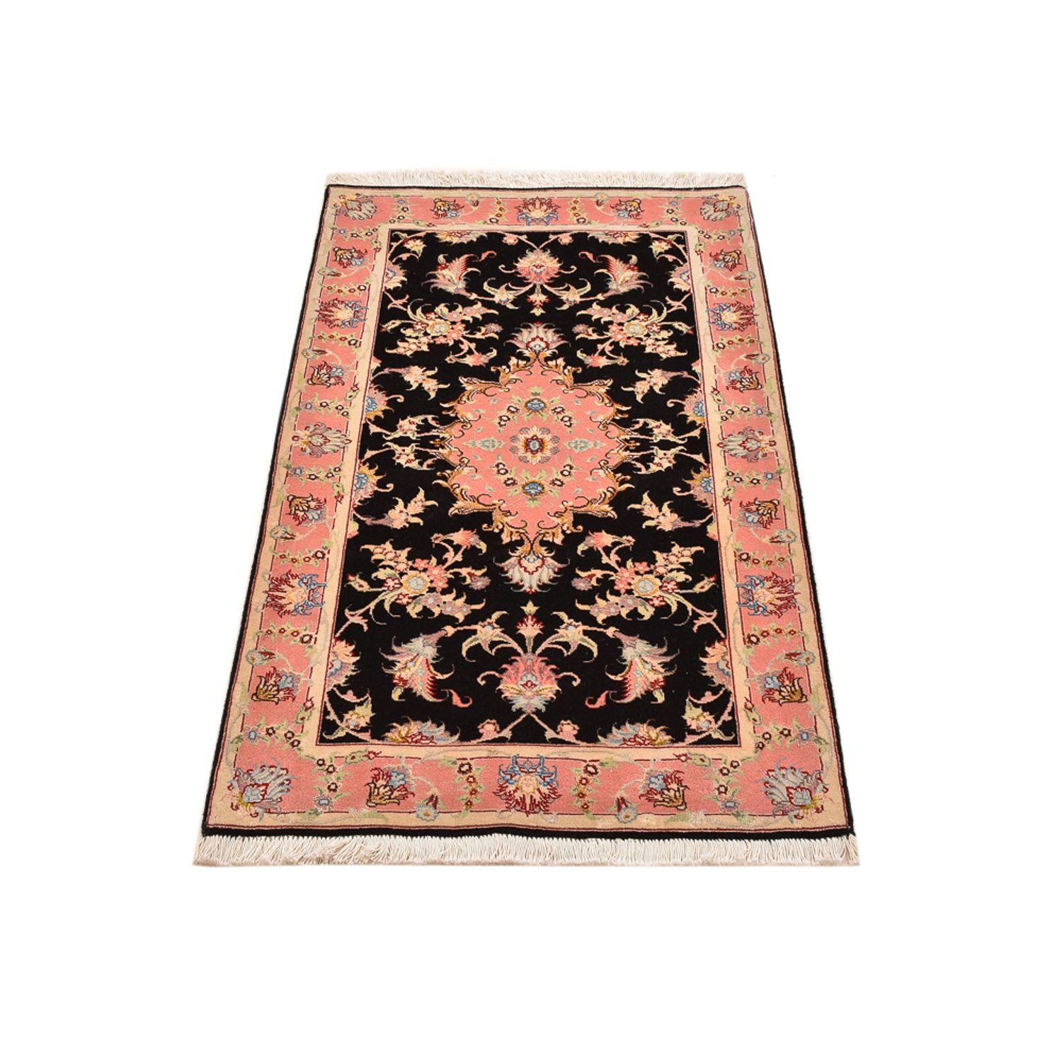 Alfombra Persa - Tabriz - Real - 121 x 73 cm - azul oscuro