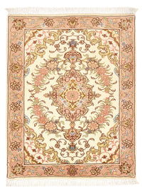 Alfombra Persa - Tabriz - Real - 82 x 62 cm - beige oscuro