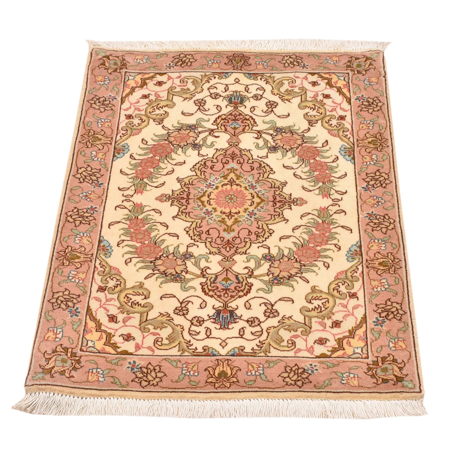 Alfombra Persa - Tabriz - Real - 82 x 62 cm - beige oscuro