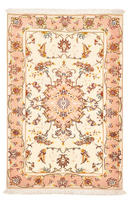 Alfombra Persa - Tabriz - Real - 101 x 66 cm - beige claro