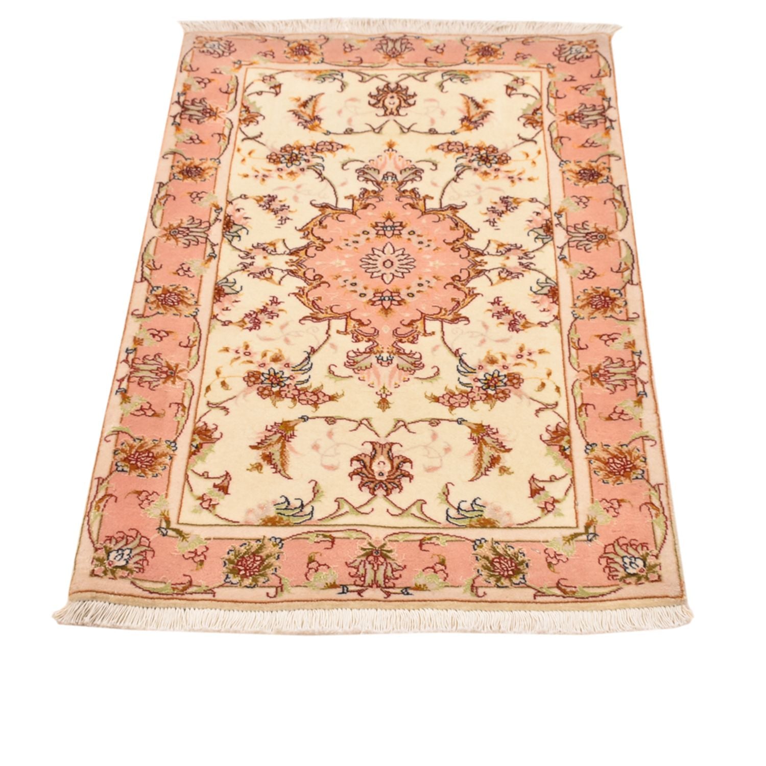 Alfombra Persa - Tabriz - Real - 101 x 66 cm - beige claro