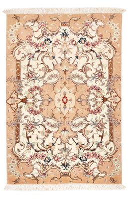 Alfombra Persa - Tabriz - Real - 92 x 59 cm - beige claro