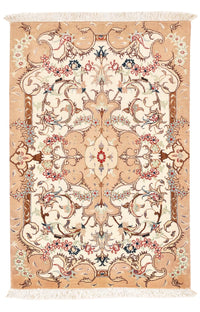 Alfombra Persa - Tabriz - Real - 92 x 59 cm - beige claro