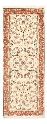 Alfombra de pasillo Alfombra Persa - Tabriz - Real - 204 x 80 cm - beige