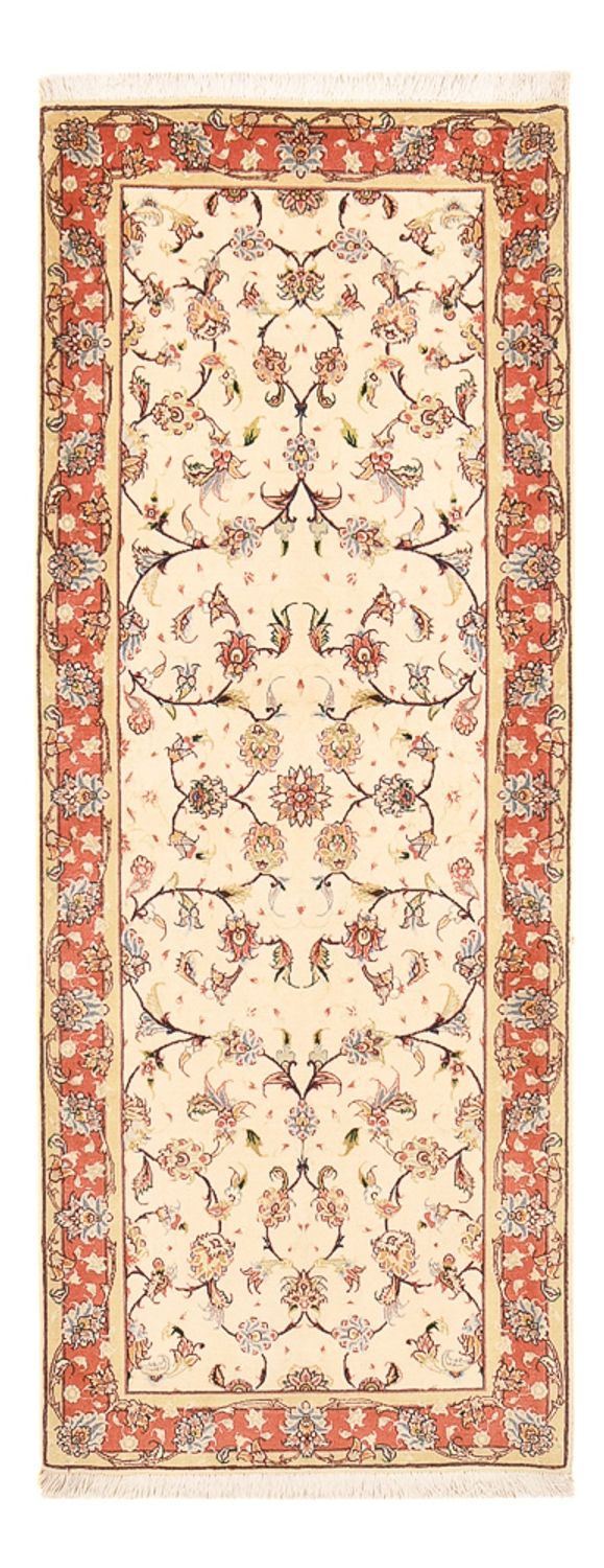 Alfombra de pasillo Alfombra Persa - Tabriz - Real - 204 x 80 cm - beige