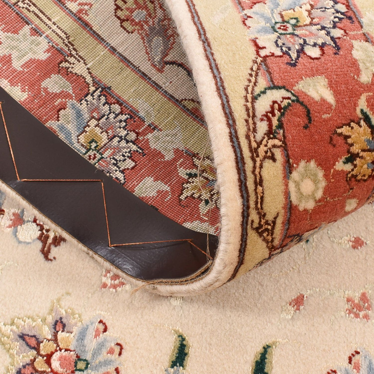 Alfombra de pasillo Alfombra Persa - Tabriz - Real - 204 x 80 cm - beige