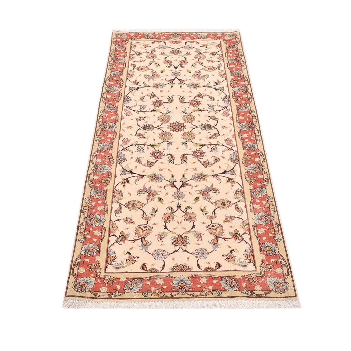 Alfombra de pasillo Alfombra Persa - Tabriz - Real - 204 x 80 cm - beige