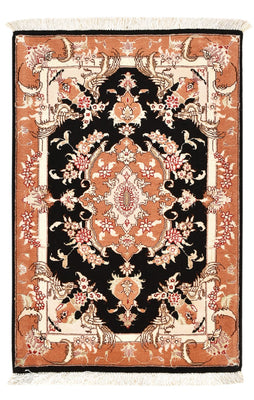 Alfombra Persa - Tabriz - Real - 88 x 59 cm - azul oscuro