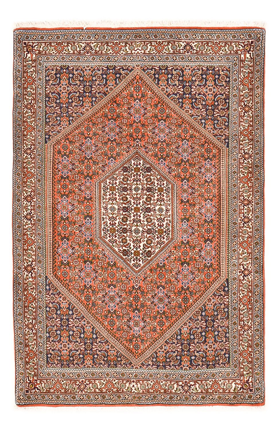 Alfombra persa - Bidjar - 164 x 113 cm - rojo