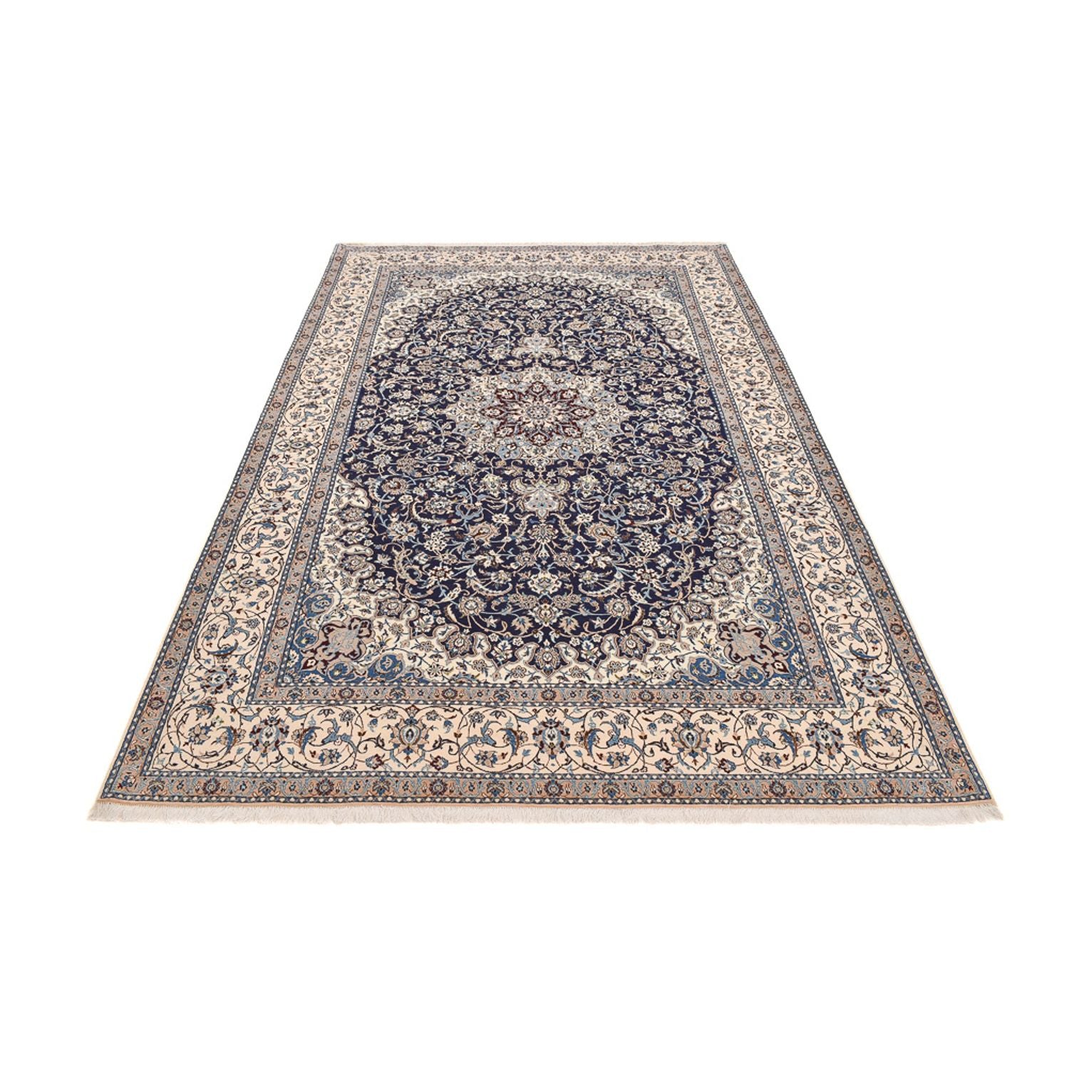 Alfombra Persa - Nain - Prima - 308 x 211 cm - azul oscuro