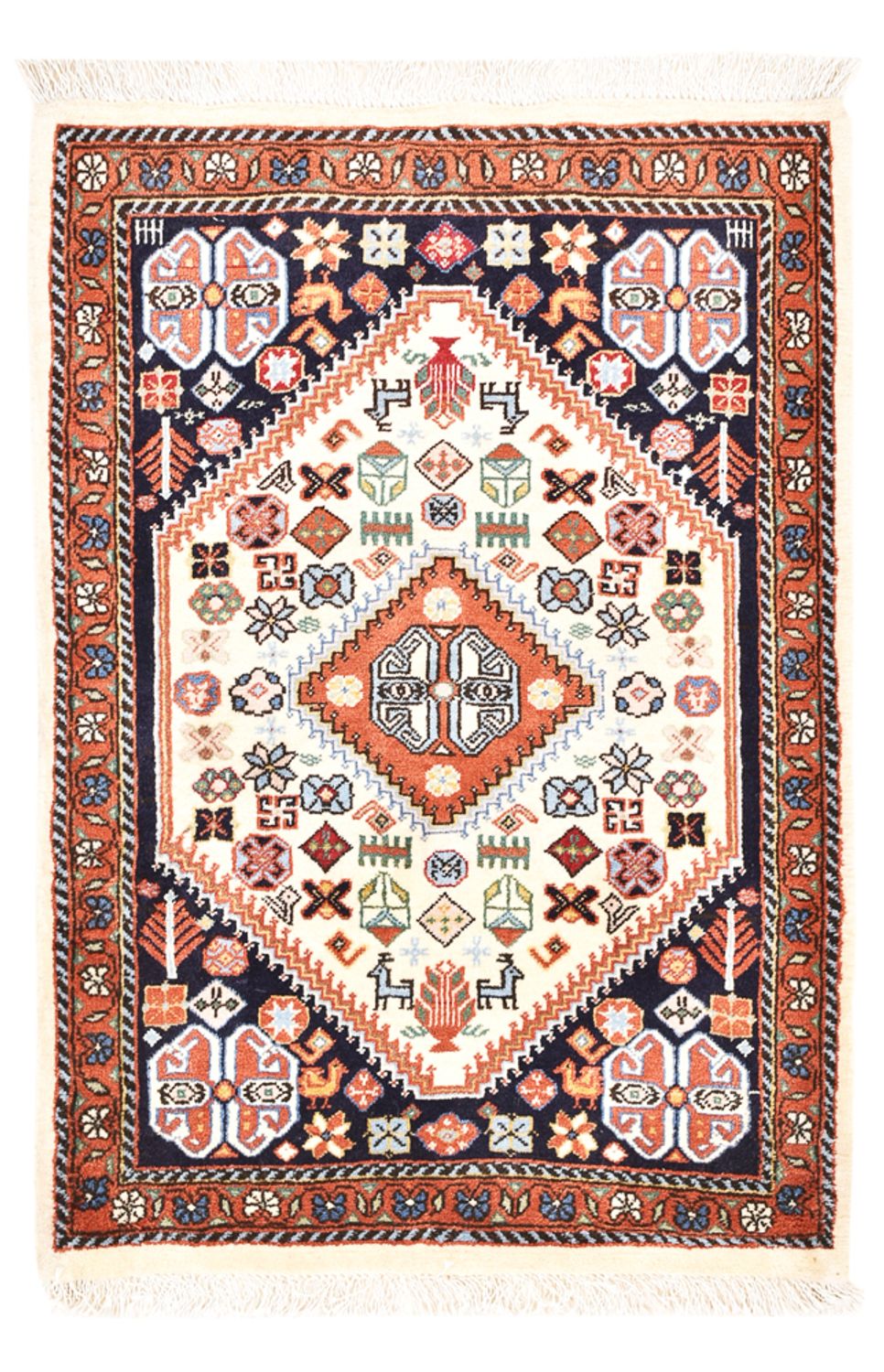 Alfombra Gabbeh - Persa Kashkuli - 95 x 64 cm - multicolor