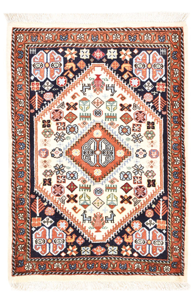 Alfombra Gabbeh - Persa Kashkuli - 95 x 64 cm - multicolor
