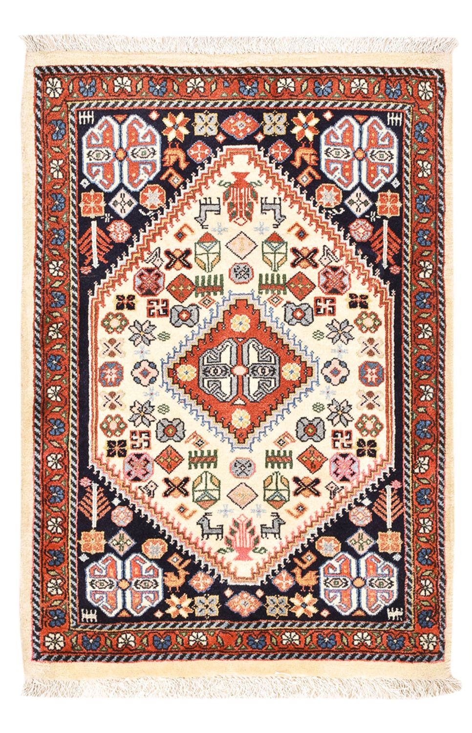 Alfombra Gabbeh - Persa Kashkuli - 90 x 60 cm - multicolor