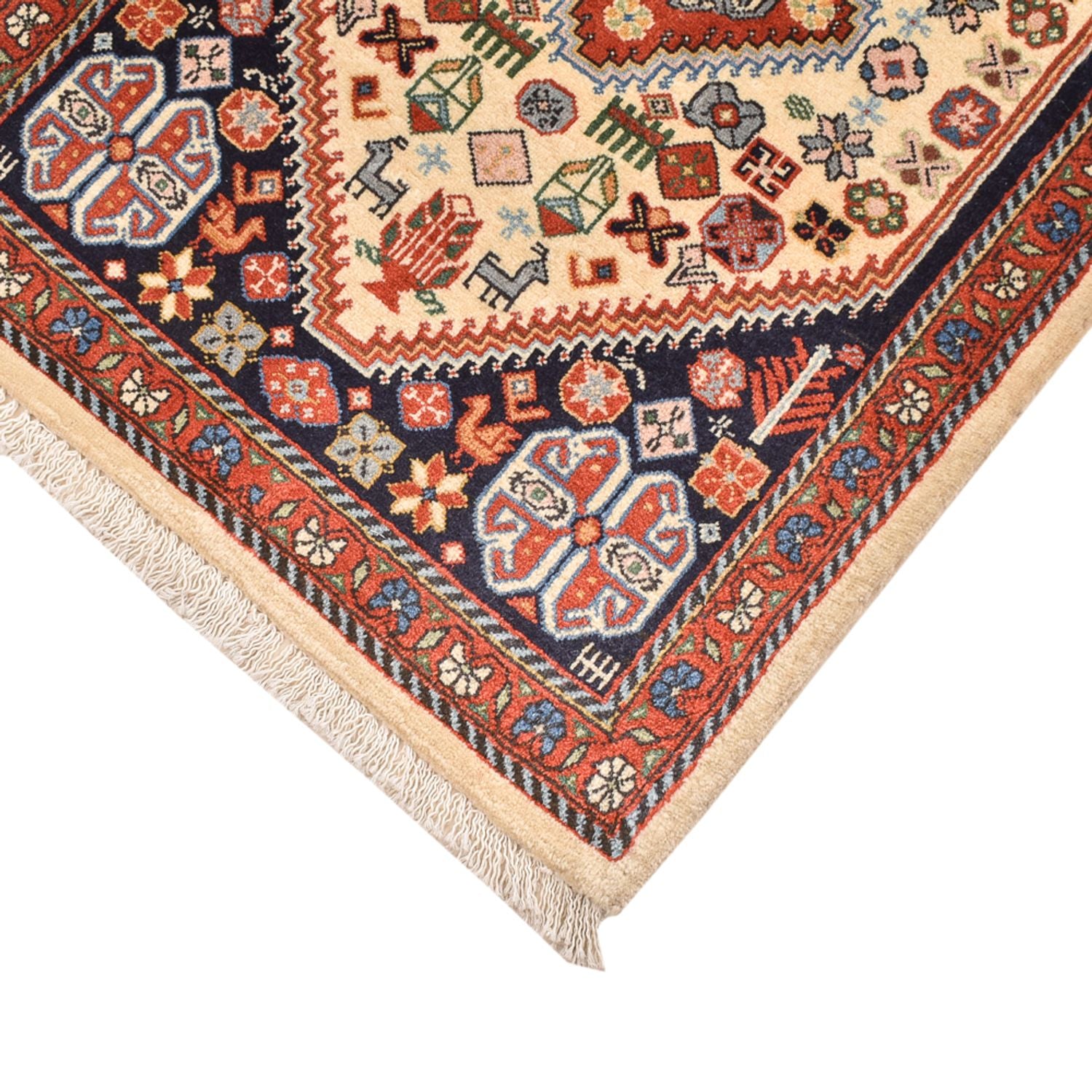 Alfombra Gabbeh - Persa Kashkuli - 90 x 60 cm - multicolor