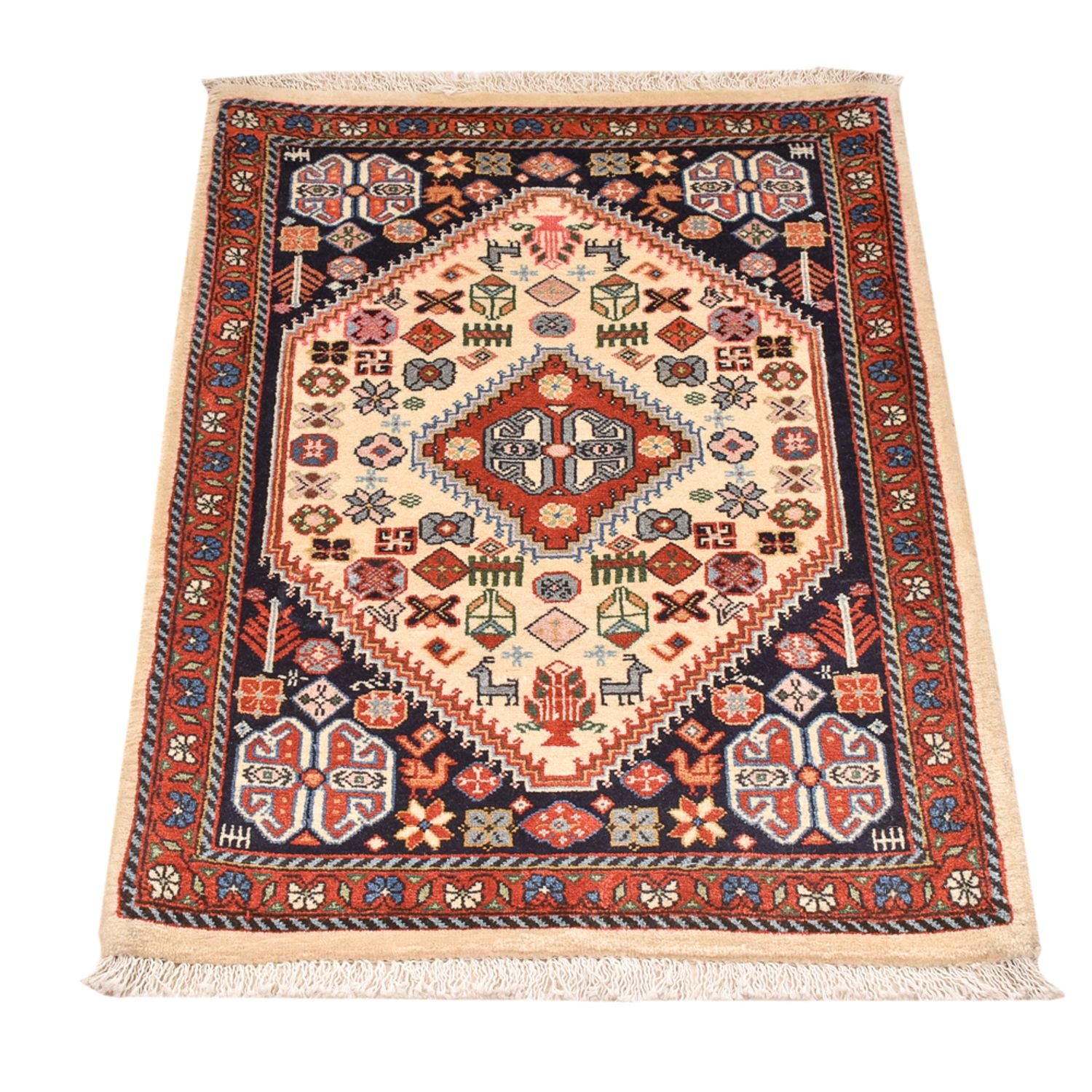 Alfombra Gabbeh - Persa Kashkuli - 90 x 60 cm - multicolor