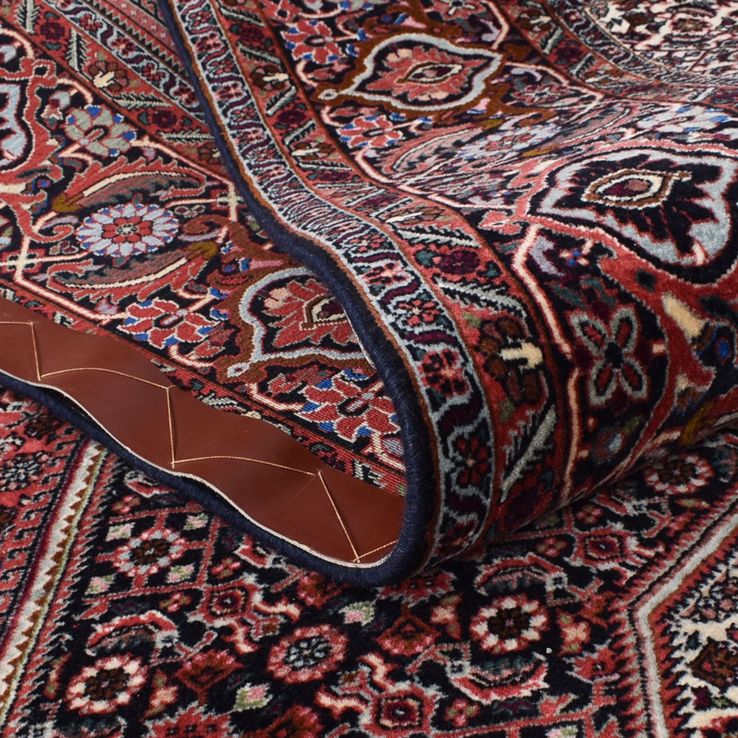 Alfombra persa - Bidjar - 315 x 248 cm - rojo oscuro
