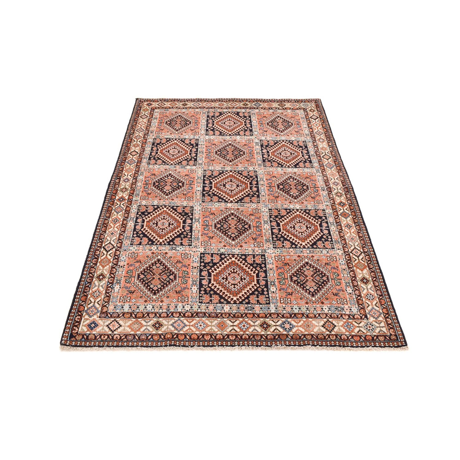 Alfombra persa - Nómada - 225 x 155 cm - rojo claro