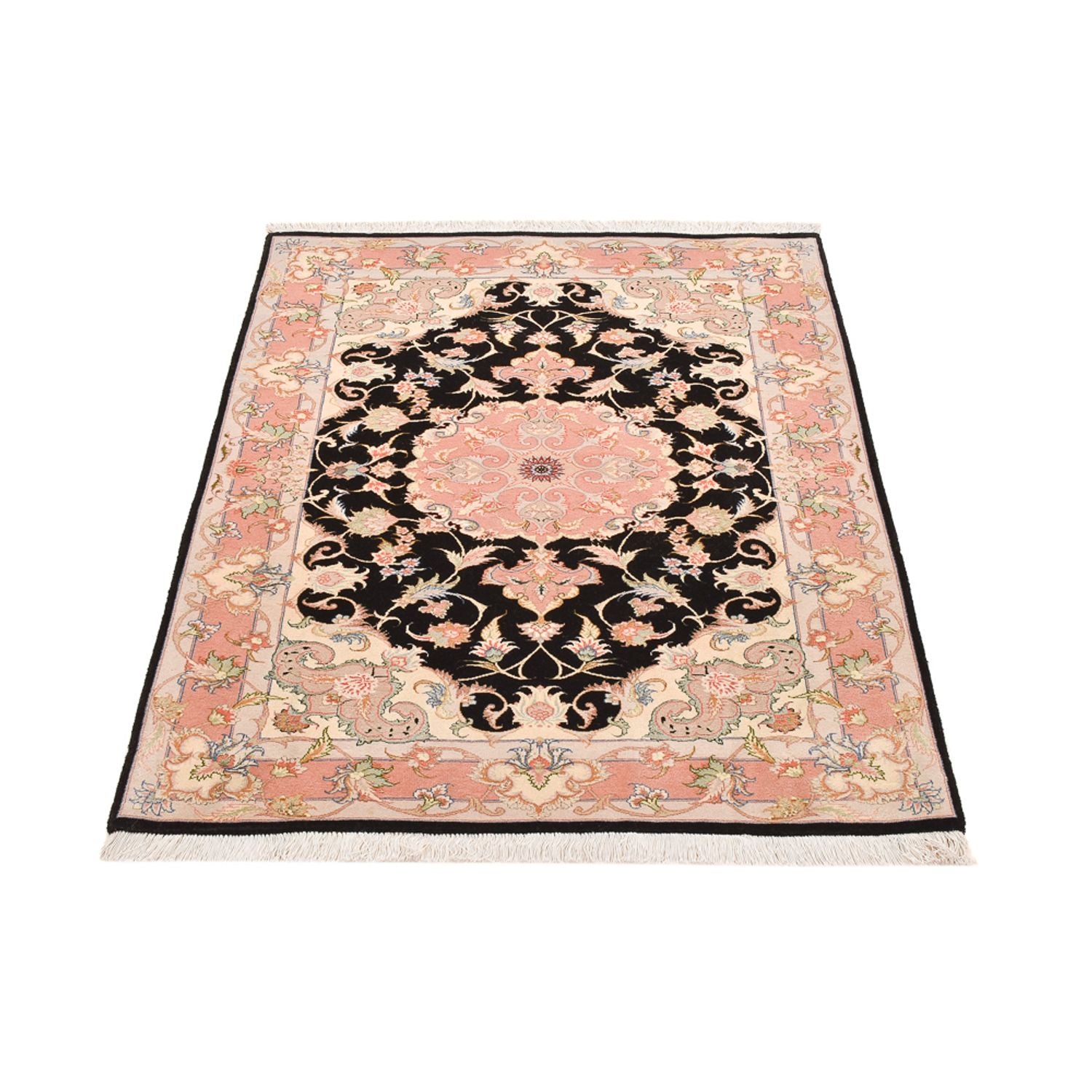 Alfombra Persa - Tabriz - Prima - 145 x 100 cm - azul oscuro