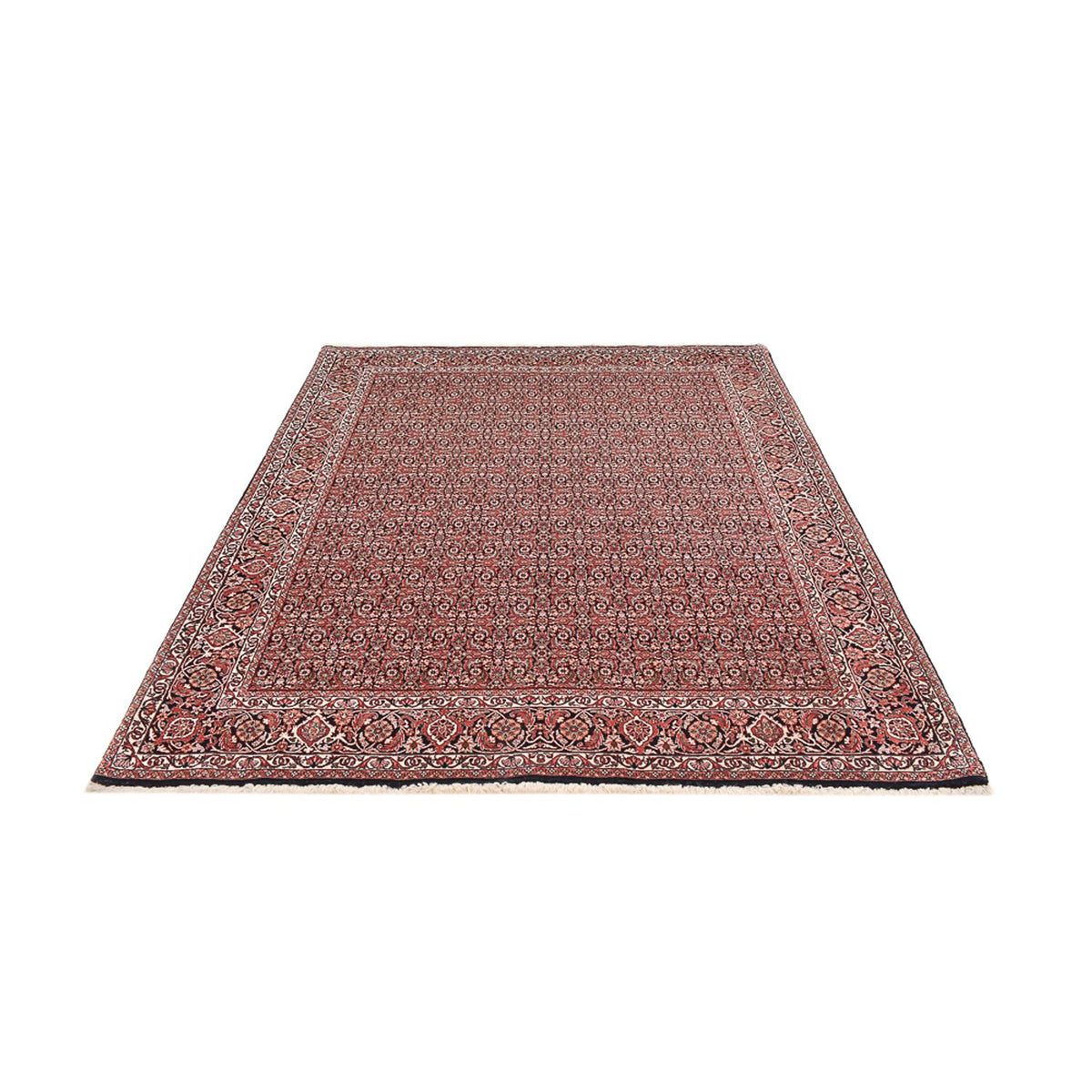 Alfombra persa - Bidjar - 255 x 207 cm - rojo oscuro