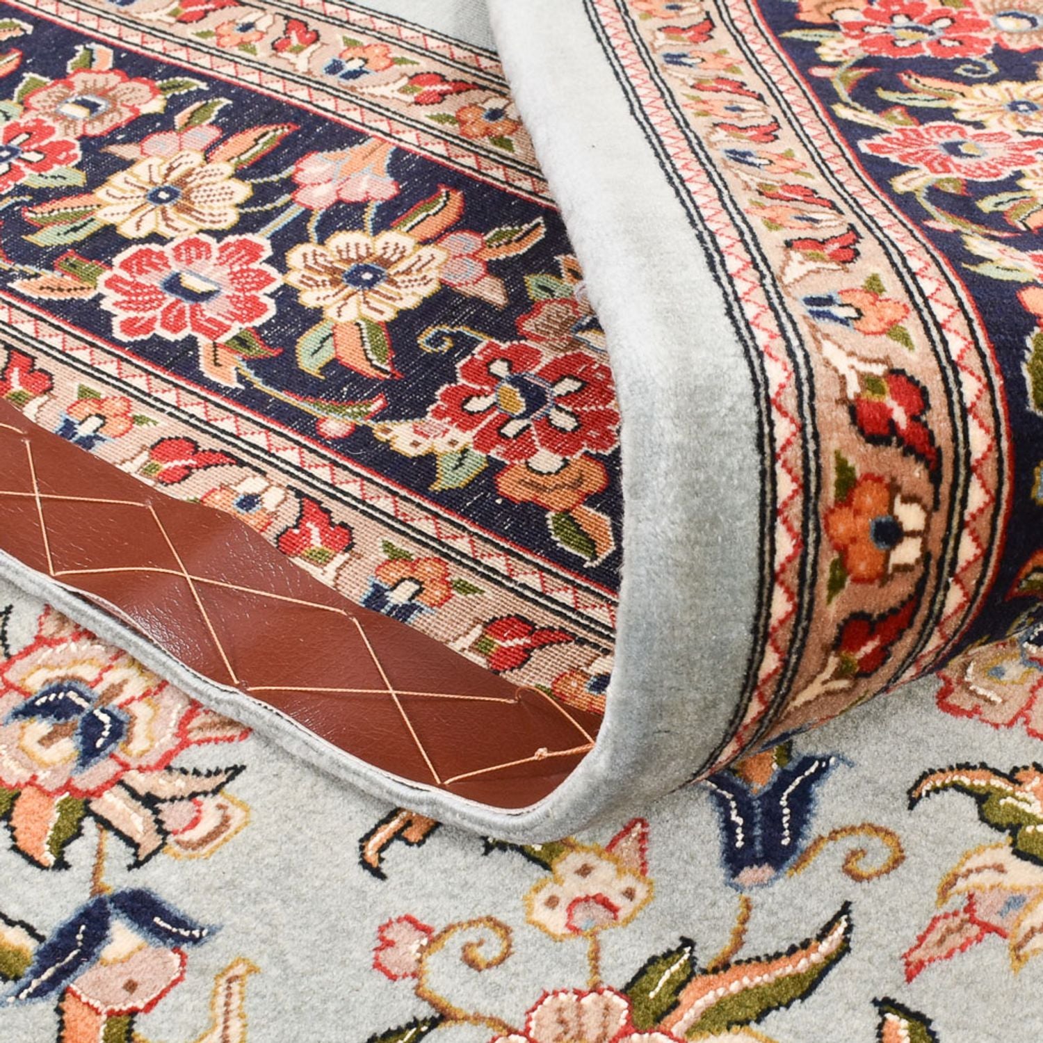 Alfombra Persa - Ghom - Royal - 215 x 138 cm - beige claro
