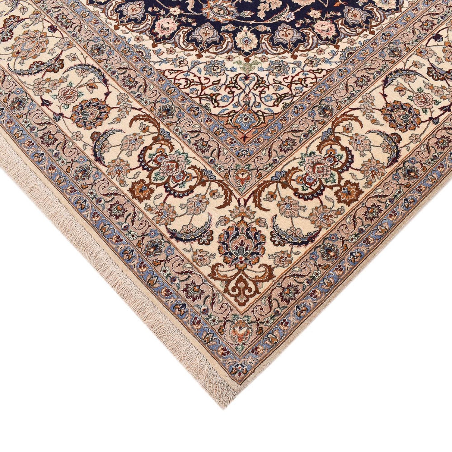Alfombra Persa - Isfahan - Prima - 306 x 202 cm - azul oscuro