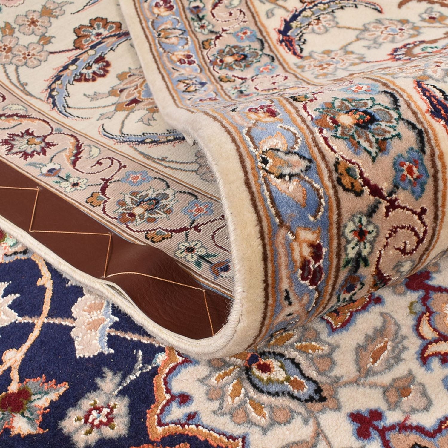 Alfombra Persa - Isfahan - Prima - 306 x 202 cm - azul oscuro